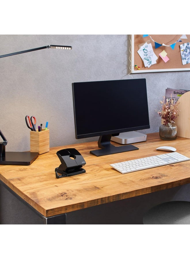 NOVUS P225 Hole Punch (30 Sheets, Shape-Specified Stop Bar, Metal/Plastic) Black - Image 2